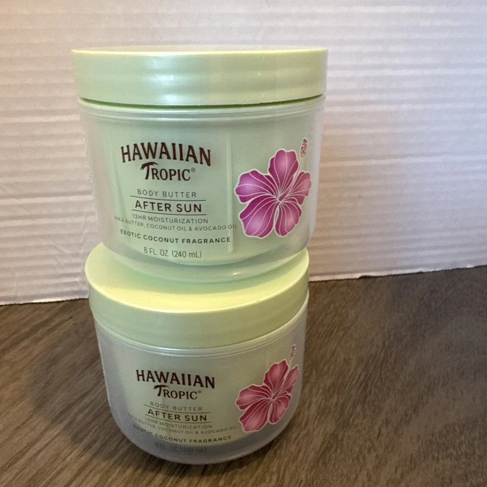 2 Hawaiian Tropic After Sun Body Butter with Coconut Oil, Beach Essentials,